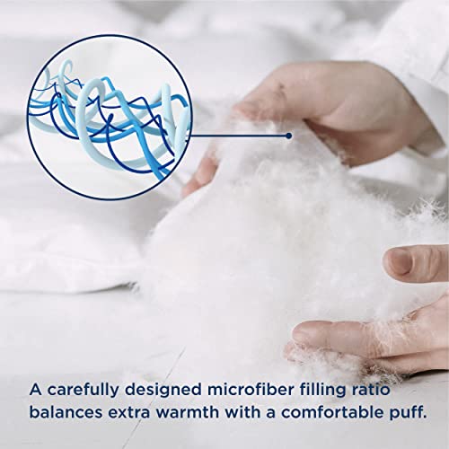  Comforter Full Size Duvet Insert - Down Alternative White Full Size Comforter, Quilted All Season Full Comforter With Corner Tabs