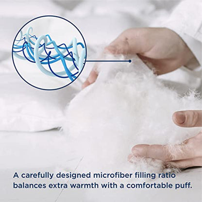  Comforter Full Size Duvet Insert - Down Alternative White Full Size Comforter, Quilted All Season Full Comforter With Corner Tabs