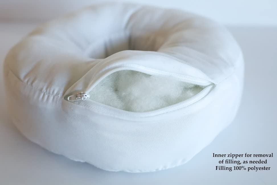  West Hollow Haven Piercing Pillow | Ear Pillow W/Cotton Inner Cover & Polyester Filling |Washable Pillow Case | Donut Pillow For Ear Pain |Ear Piercing & Side Sleeping | Ear Pain Pillows W/Holes