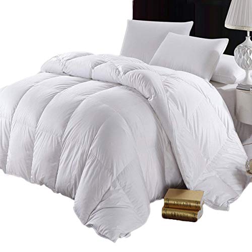  Goose-Down Comforter, 500-Thread-Count, 100% Cotton Shell, 750FP - 61 Ounce, Oversized King