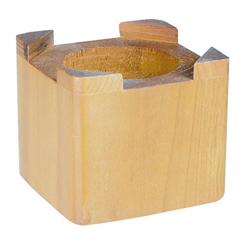  Bed Raiser Set Hard Wood 100 X 100 X 100 Mm Hole Diameter 75 Mm Drilled Depth 18 Mm Set Of 4 Pieces