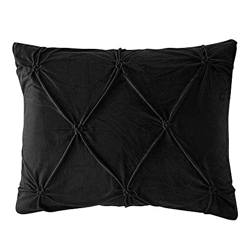  Sweet Home Collection Comforter Set 3 Piece Sherpa Pintuck Pinch Pleat Soft Luxurious Plush All Season Warm With 2 Shams