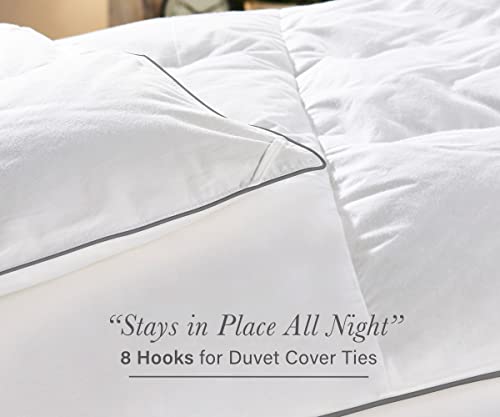  Luxury White Comforter King Size Duvet Insert, All-Season Soft Extra Fluffy Down Alternative King Comforter, Quilted, Corner Tabs