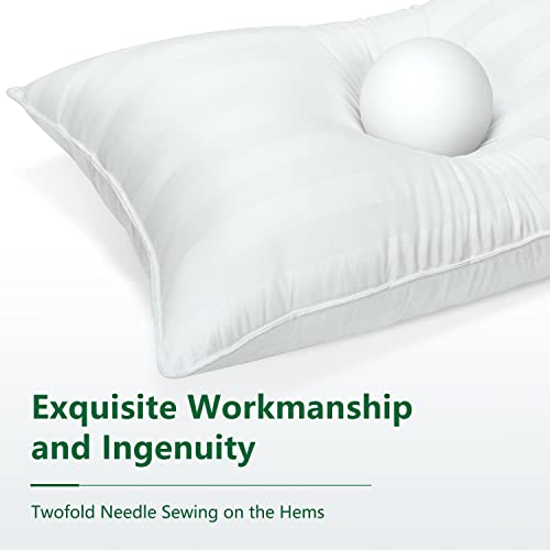  Bed Pillows For Sleeping [Pack Of 2] Cozy Dream Series Hotel Quality Pillows Premium Plush Fiber, Breathable Cooling Cover Skin-Friendly