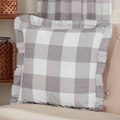  Madison Check Yellow King Size Pillow Cases, Set Of 2, 21" X 37", Buffalo Check Yellow And Ivory Bedding Accent W/Fresh Farmhouse Style
