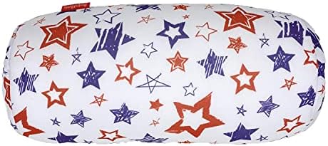  Bookishbunny Microbead Cylindrical Bolster Roll Pillow 14" X 6" (Daisy-Navy)