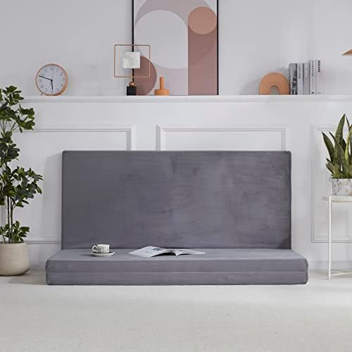  Folding Mattress, 4" Foldable Mattress With Storage Bag Tri Foam Topper Floor Cot Mattress, Guset Bed With Machine Washable Cover And Waterproof Lining, CertiPUR-US Certified 25 X 75 Inch