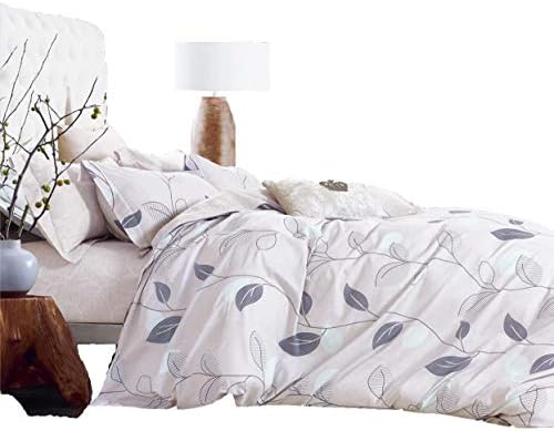  Swanson Beddings Leafy Vines 3-Piece 100% Cotton Bedding Set: Duvet Cover And Two Pillow Shams (Queen)