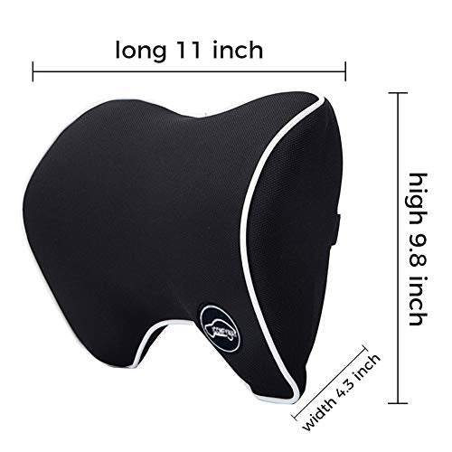  ICOMFYWAY Car Neck Support Pillow For Neck Pain Relief When Driving,Headrest Pillow For Car Seat With Soft Memory Foam – Black