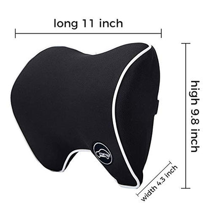  ICOMFYWAY Car Neck Support Pillow For Neck Pain Relief When Driving,Headrest Pillow For Car Seat With Soft Memory Foam – Black