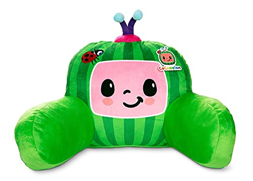  CoComelon Kids Back Resting Pillow For Reading And Watching TV – Bed Rest Pillow With Arms To Lounge With Comfortable Back Support – Great For The Bed Or Couch