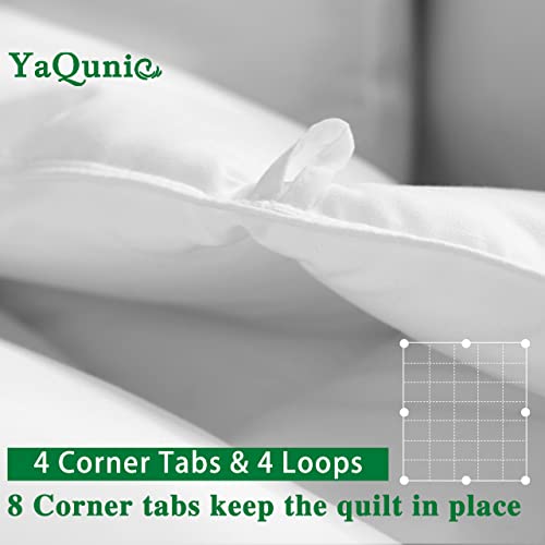  YaQunie Down Alternative Comforter King Size All Season Duvet Insert Soft Microfiber Bedding Comforter With 8 Corner Tabs Fluffy Comforter 106x90Inches