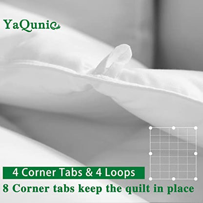 YaQunie Down Alternative Comforter King Size All Season Duvet Insert Soft Microfiber Bedding Comforter With 8 Corner Tabs Fluffy Comforter 106x90Inches