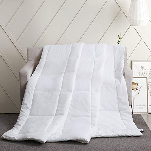  Shatex White King Comforter All Season Bedding Buffy Comforters - King Size Down Comforter Ultra Soft - White Comforter Bedding Duvets & Down Comforters