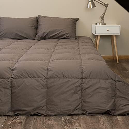  Medium Warmth Premier Down Comforter With Sewn In Duvet Corner Loop Attachments, King/California King Size Bed, White