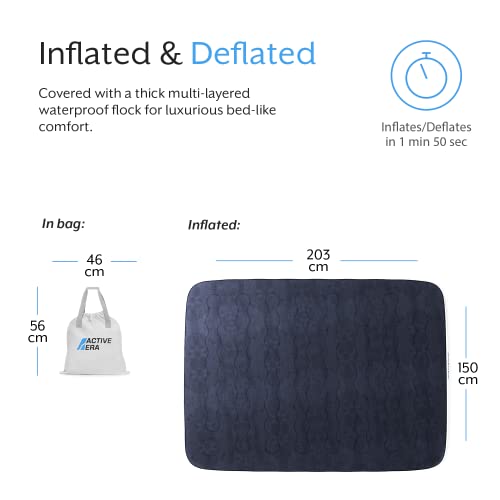  Luxury Camping Air Mattress With Built In Pump - Queen Air Mattress With USB Rechargeable Pump, Travel Bag - Air Mattress For Tent Camping