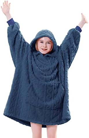  Oversized Blanket Hoodie For Adults - Extra Long Wearable Sweatshirt With Giant Sleeve, Hood And Pocket