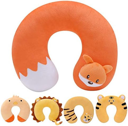 H HOMEWINS Travel Pillow For Kids Toddlers - Soft Neck Head Chin Support Pillow,Cute Animal In Any Sitting Position For Airplane,Car,Train,Machine Washable,Children Gifts (Green Dinosaur)