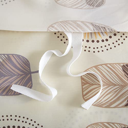  OyoLady Duvet Cover Set Queen Size, 3 Pieces Lightweight Soft Microfiber Bedding Comforter Cover For All Seasons (Queen, 90x90 Inches, Leaf)