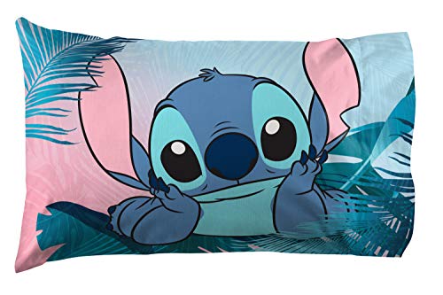  Jay Franco Disney Lilo & Stitch Floral Fun Twin Sheet Set - 3 Piece Set Super Soft And Cozy Kid’s Bedding - Fade Resistant Microfiber Sheets (Official Disney Product)