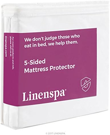  Mattress Protector Twin - Five Sided Twin Mattress Protector Waterproof Mattress Cover – Soft Breathable Bed Protector - Fitted Sheet Style - Deep Pocket Up To 14”