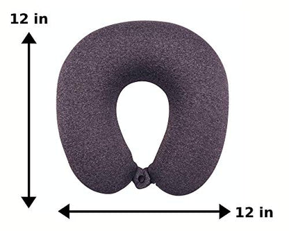  Edelvey Grey Memory Foam Travel Pillow Comfortable U-Shaped Head Neck Support Pillow For Travelling In Airplane Car