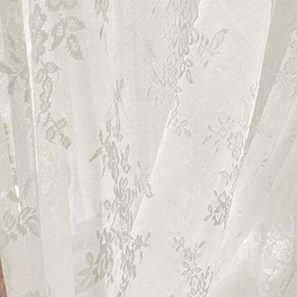  SCMTY Romantic Lace Princess 4 Corner Post Mosquito Net For Girls Women Bed Curtain Canopy For Adult Wedding Bedroom Kids Rooms Decoration (White, King)