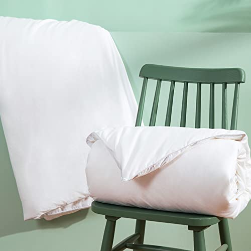  Silk Comforter For Summer With Cotton Shell, Silk Filled Comforter,Silk Quilt, Silk Duvet -Ultra Soft, Light Weighted-100% Top Grade Mulberry Silk, King Size, White