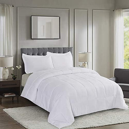  HIG 3pc Green Down Alternative Comforter Set Queen Size - All Season Reversible Comforter With Two Shams - Quilted Duvet Insert With Corner Tabs - Box Stitched - Breathable, Soft, Fluffy