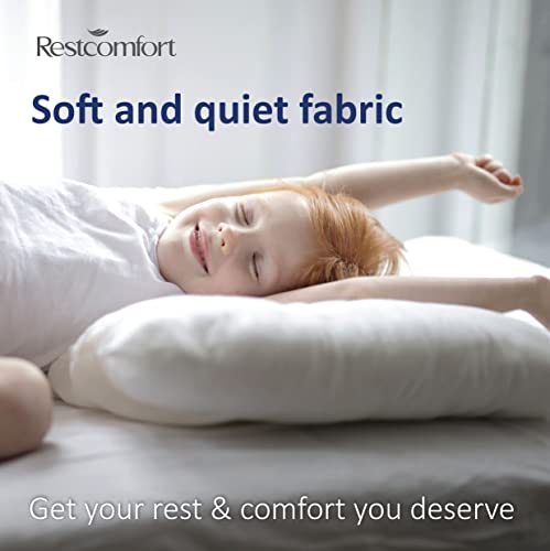  Luxury Cotton Terry Zippered Mattress Protector And Encasement - Bed Bug Dust Mite Proof, Hypoallergenic, Water Resistant - Rest Comfort (Queen, Stretches 9”-15 Depth)