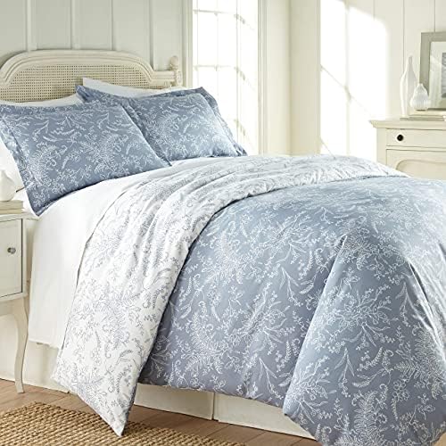  Perfect Paisley Collection - Premium Quality, Soft, Wrinkle, Fade, & Stain Resistant, Easy Care, Oversized Duvet Cover Set, King/California King, Blue