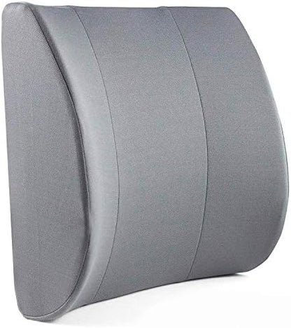  DMI Lumbar Support Pillow For Chair To Assist With Back Support With Removable Washable Cover And Firm Insert To Ease Lower Back Pain While Improving Posture, 14 X 13 X 5, Contoured Foam, Elite, Gray
