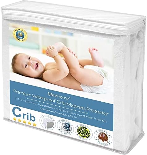  Queen Size Mattress Protector - Premium 100% Waterproof Mattress Protector - Vinyl Free - Cooling Mattress Protector (Queen, White)