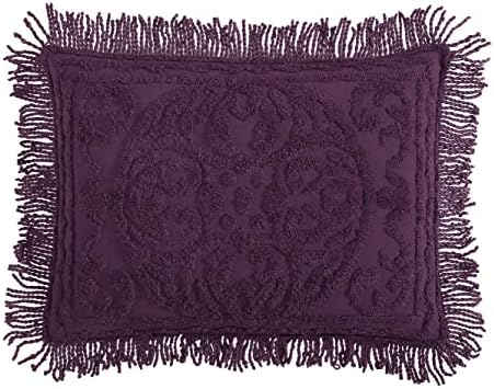  Medallion Chenille Bedspread, Queen, White