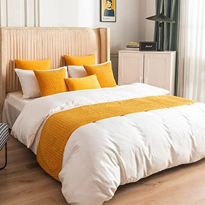  Hotel Bed Runner Scarf Bedroom Modern Bedspreads Decoration For Queen King Double Single Size Bed Throws For Foot Of BedTail Towel Bedding Protection, 180X45cm For 1.5m Bed