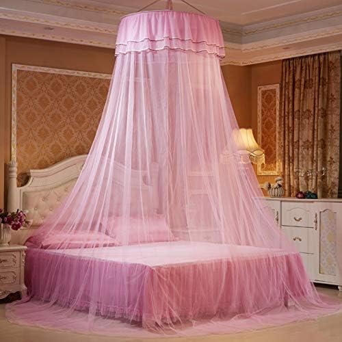  Yunlife Dome Bed Canopy With LED Star Lights,Hanging Bed Curtains For Princess Girls Room 70 X 260cm / 27.5 X 102 Inch