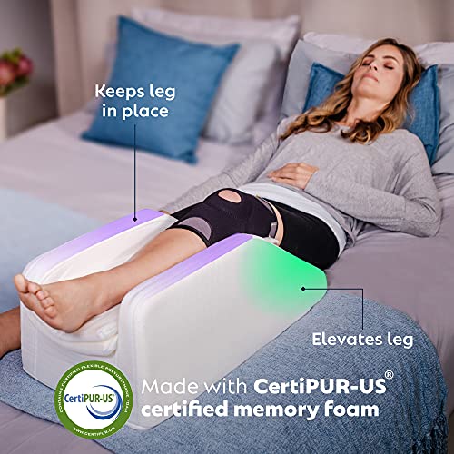  PureComfort - Adjustable Leg, Knee, Ankle Support And Elevation Pillow | Surgery | Injury | Rest | (Standard) Memory Foam