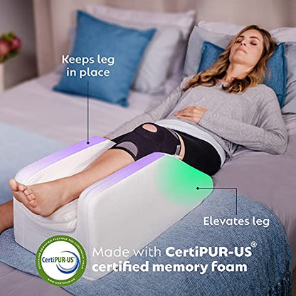  PureComfort - Adjustable Leg, Knee, Ankle Support And Elevation Pillow | Surgery | Injury | Rest | (Standard) Memory Foam