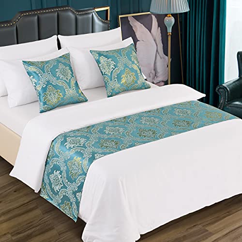  Hotel Satin Bed Cover Bed Runners Scarves Decoration For Bed Cover CoverletsBed Flag Pet Bedding Scarf Pet Protector Covers For King Queen Twin King Size Bed, California King 19.7x102.4 In