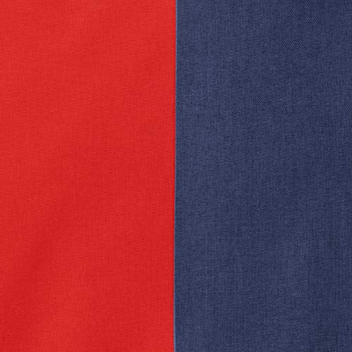  Amazon Basics Kids Easy-Wash Microfiber Bed-in-a-Bag Rugby Stripe Bedding Set - Full/Queen, Red/Navy