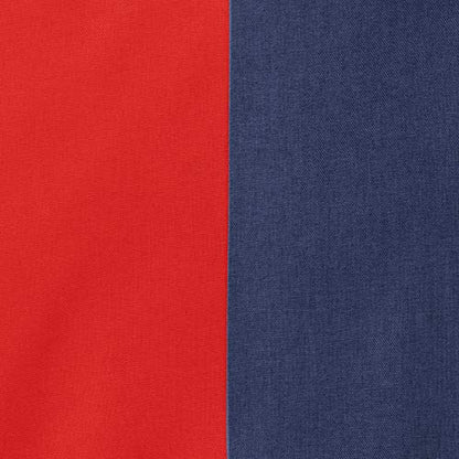  Amazon Basics Kids Easy-Wash Microfiber Bed-in-a-Bag Rugby Stripe Bedding Set - Full/Queen, Red/Navy
