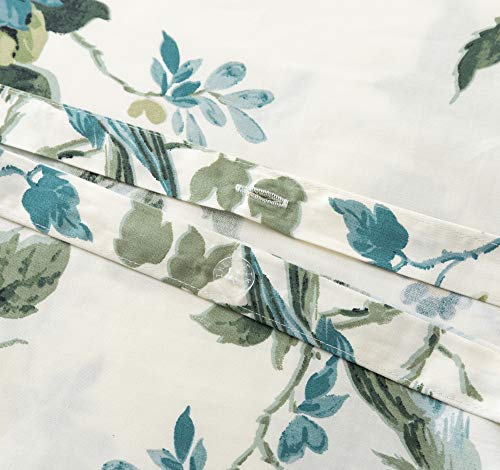 Exotic Modern Floral Print Bedding Birds Flowers Dusty Grey Design 100% Cotton Duvet Cover 3pc Set Hibiscus Blossom Branches In Muted Gray Blue (King, Egret White)