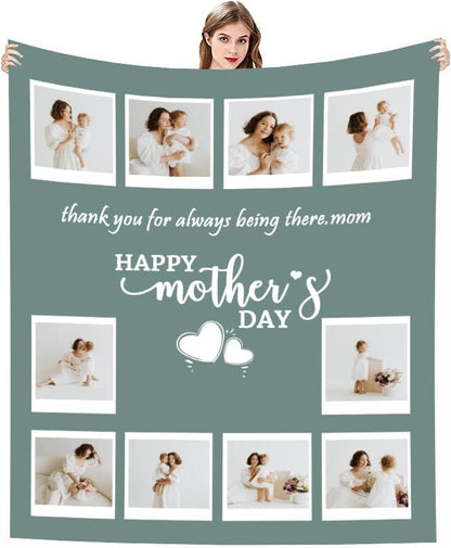  Gifts For Mom From Son, Love Letter Personalized Flannel Throw Blanket Birthday Christmas Thanksgiving Gifts Fits Couch Sofa Bedroom 50"x60"