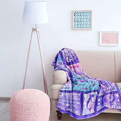  Henazin 9 Year Old Girl Gifts, Birthday Gifts For 9 Year Old Girl, Gifts For 9 Year Old Girls Blanket 50"X60", 9 Year Old Birthday Gifts For Daughter Granddaughter, 9th Birthday Decorations For Girl