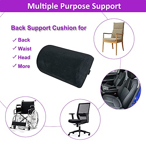  AOSSA BBL Pillow Back Support Brazilian Pillow After Surgery Butt Pillows For Woman Post Recovery Butt Lift Sitting Driving Chair Seat Cushion(Back Support Only) (Black)