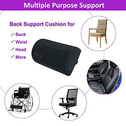  AOSSA BBL Pillow Back Support Brazilian Pillow After Surgery Butt Pillows For Woman Post Recovery Butt Lift Sitting Driving Chair Seat Cushion(Back Support Only) (Black)
