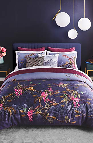 Ted Baker Hibiscus Duvet Set, Twin, Dark Grey