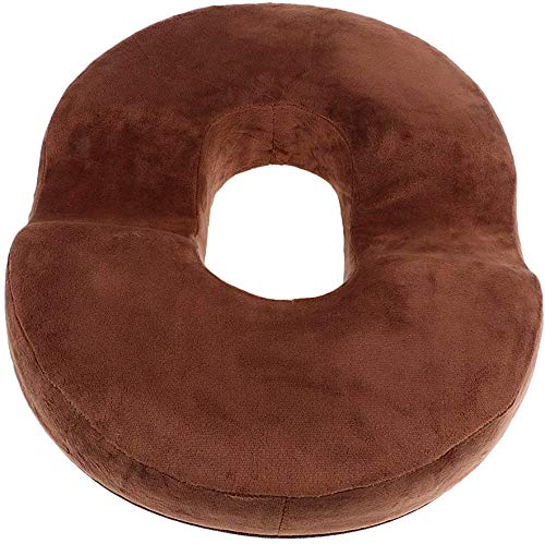  FRECI Donut Cushion Seat Cushion | Pain Relieve Pillow For Hemorrhoid, Pregnancy, Post Natal, Post Surgery, Sciatica - Coffee