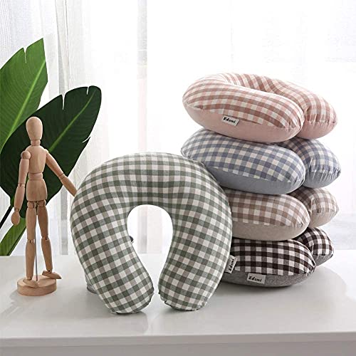  Edomi Buckwheat Neck Pillow For Sleeping U Shaped Pillow Cooling Travel Head Support Pillow For Neck Pain Relief Side Sleepers Buckwheat Hulls Concealed Zipper (12x12 Inch, AB-Black)