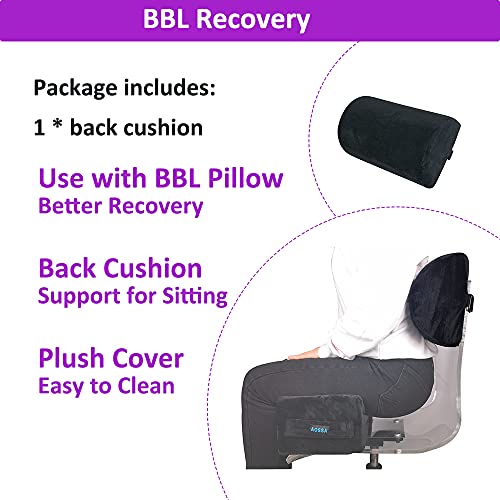  AOSSA BBL Pillow Back Support Brazilian Pillow After Surgery Butt Pillows For Woman Post Recovery Butt Lift Sitting Driving Chair Seat Cushion(Back Support Only) (Black)